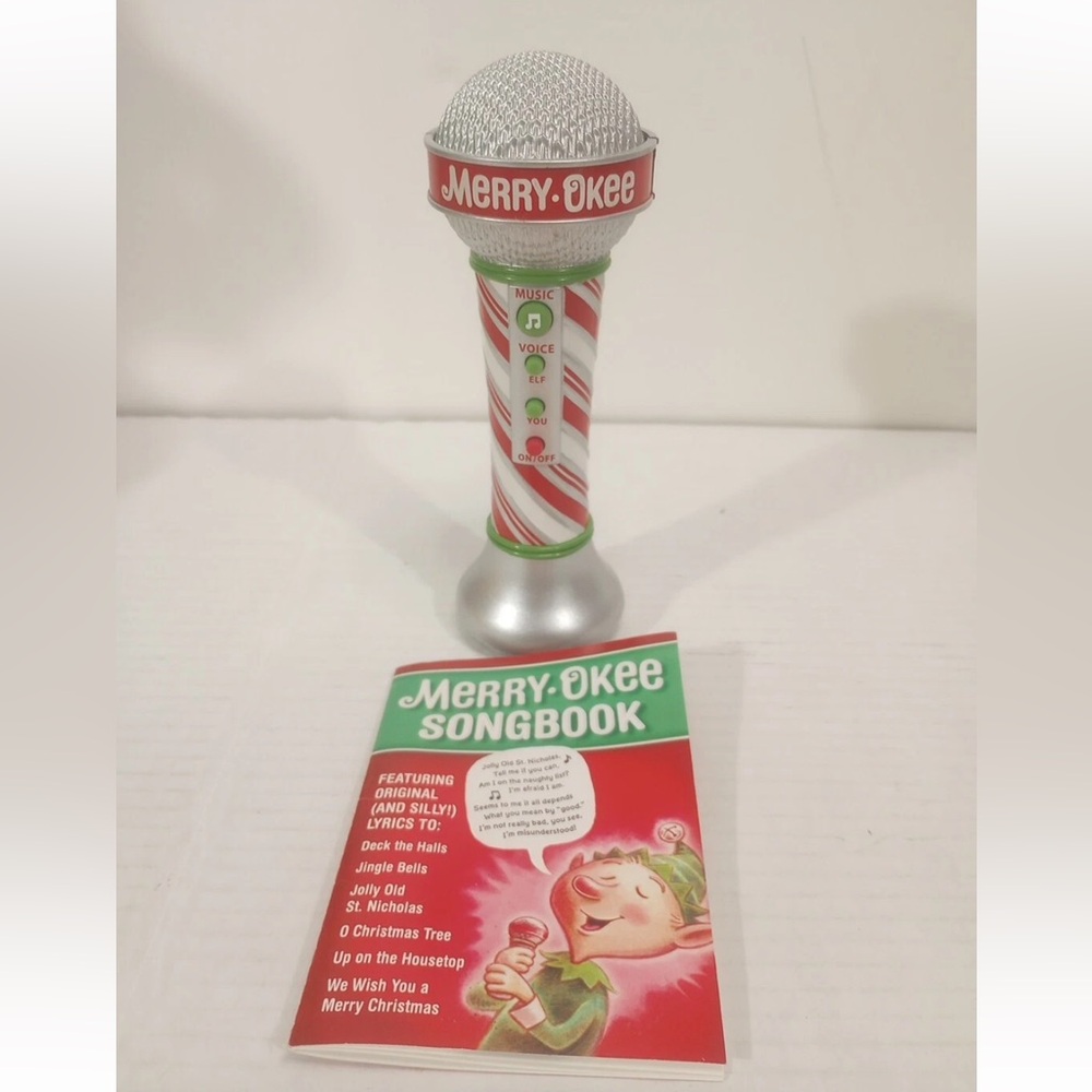 Hallmark Christmas Merry-Okee Karaoke Microphone Elf Voice Changer RARE HTF CUTE